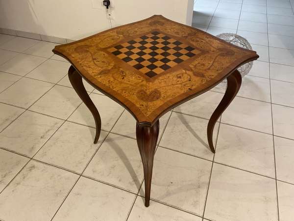 originaler Chippendale Spieltisch Tisch Schachtisch E2356
