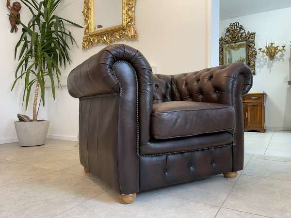 Chesterfield Clubfauteuil Couch Zigarrenbraun i1892