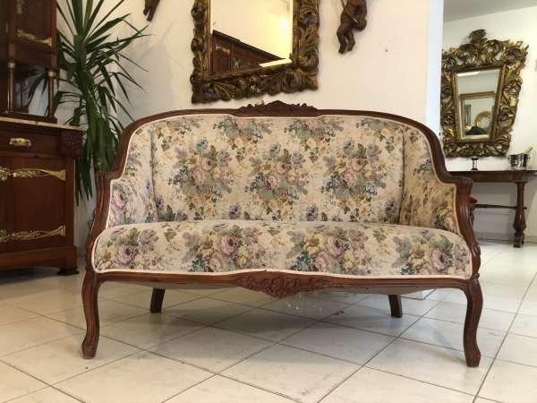 hübsches Sofa Couch Diwan Barockstil Stoffbezug E1450