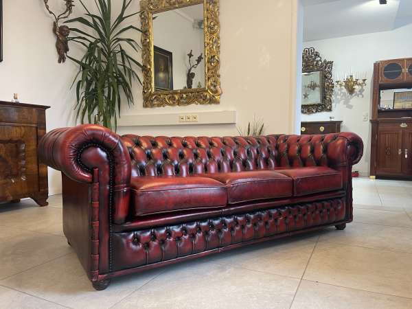 Chesterfield Sofa Clubsofa Oxblood RED A4210-3