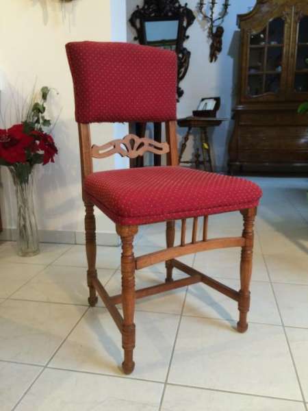 originaler Gründerzeit Stuhl Sessel gedrechselt Nr. 7358